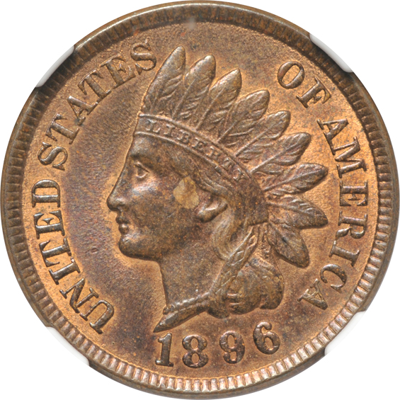 Four Uncirculated Indian-Head cents certified by NGC