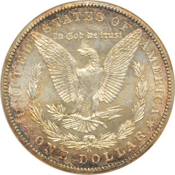 1879-S MS-65, and a 1902-O MS-65 PL, both NGC (no line) CAC