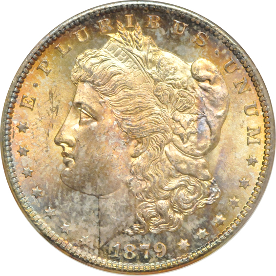 1879-S MS-65, and a 1902-O MS-65 PL, both NGC (no line) CAC