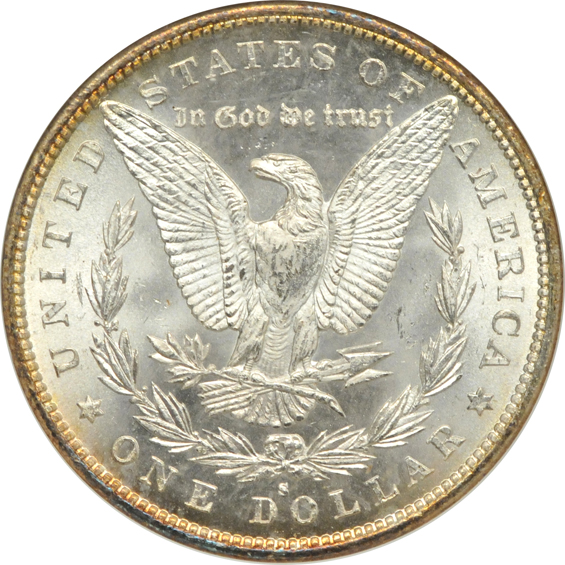 1879-S MS-65, and a 1902-O MS-65 PL, both NGC (no line) CAC