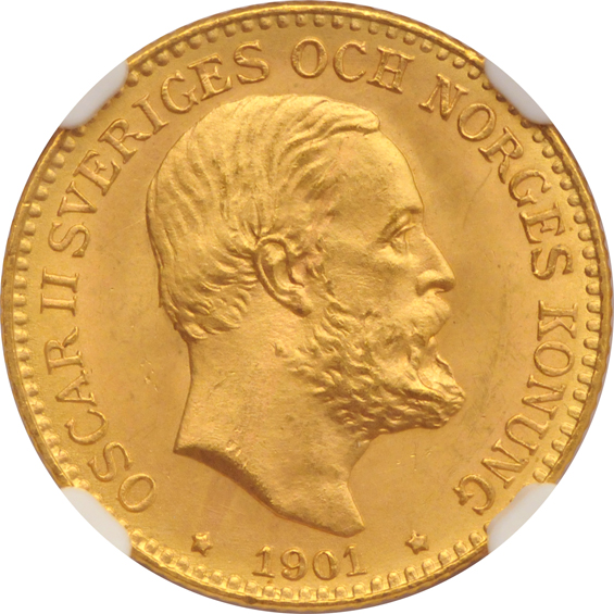 Sweden - Four gold coins from the Nordic Hoard, all NGC MS-65