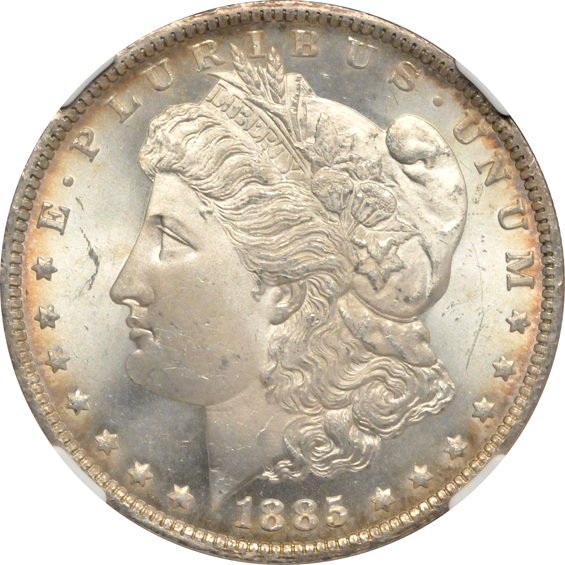 Six GEM Morgan silver dollars certified by NGC