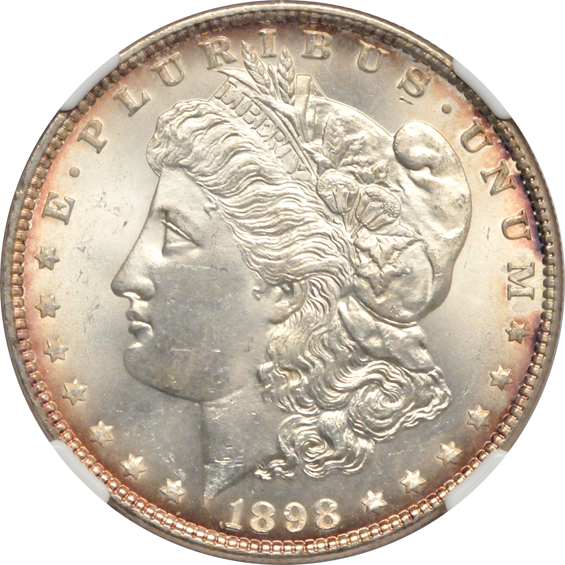 Six GEM Morgan silver dollars certified by NGC