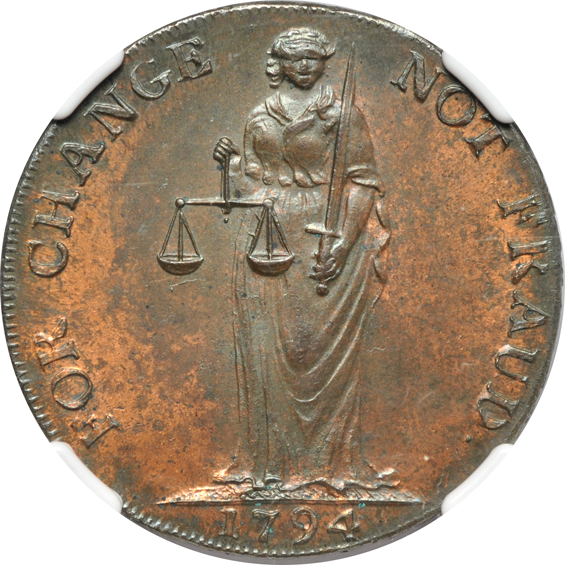 Pair of Conder Tokens certified MS-64 by NGC