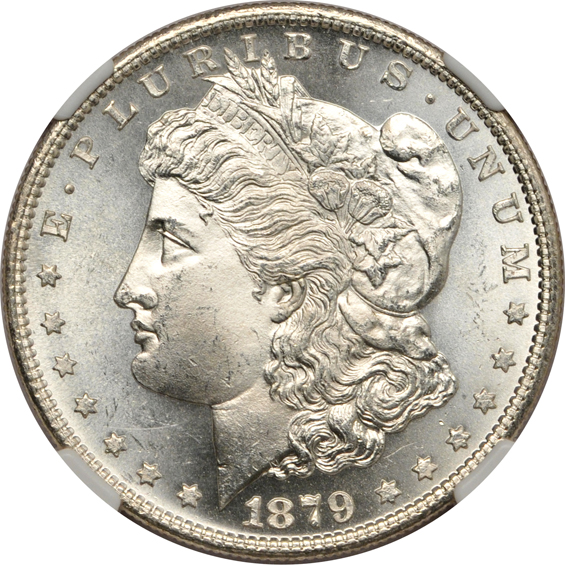 1879-S and 1887, both NGC MS-66