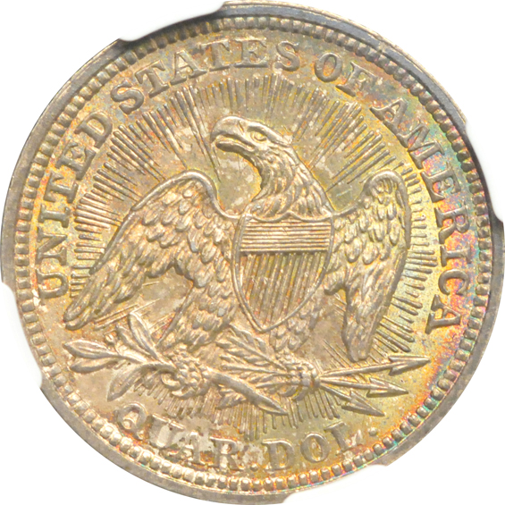 1853 Arrows And Rays NGC MS-64