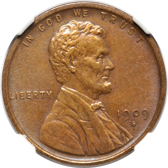 1909-S VDB Lincoln cent, plus a 1909-S Indian cent, both NGC AU details/cleaned