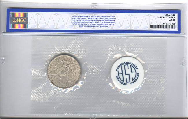 1896 GSA Soft Pack NGC MS-62