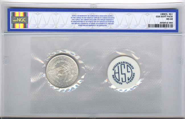 1890-S GSA Soft Pack NGC MS-60