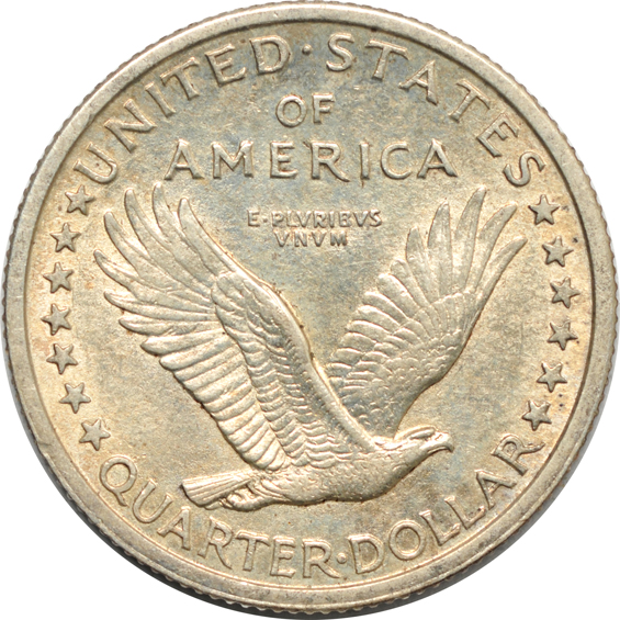 1917 Type 1 AU, plus a 1938-S Washington quarter Choice BU