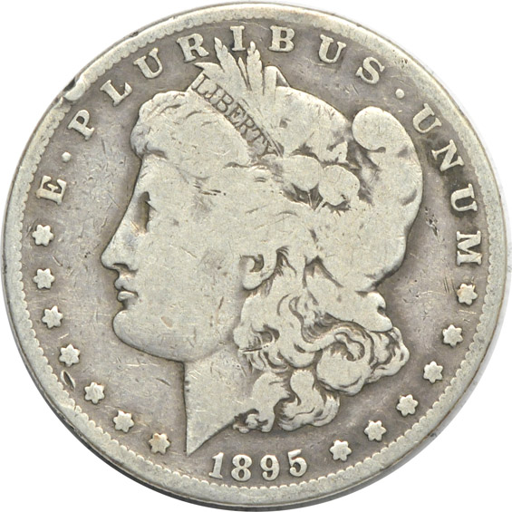 1893 VG, 1895-O F, and an 1895-S Good details/rim bruise 