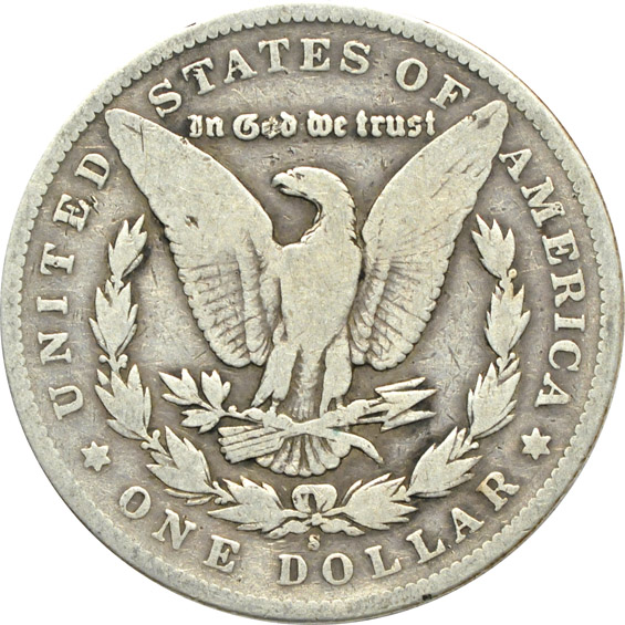 1893 VG, 1895-O F, and an 1895-S Good details/rim bruise 