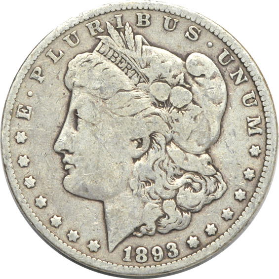 1893 VG, 1895-O F, and an 1895-S Good details/rim bruise 