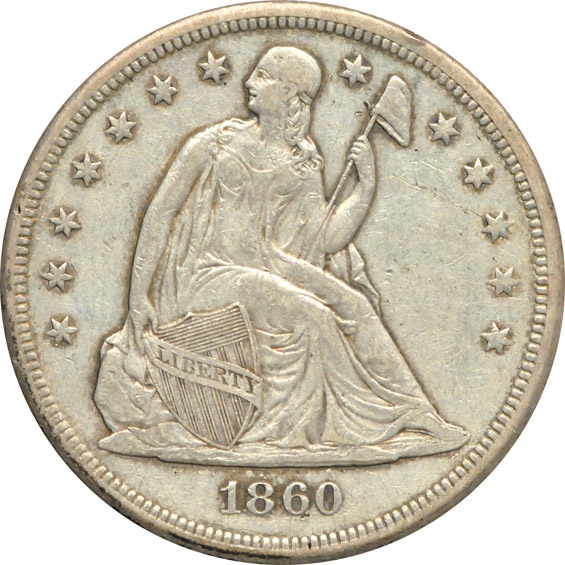 1860-O and an 1872, both XF as described