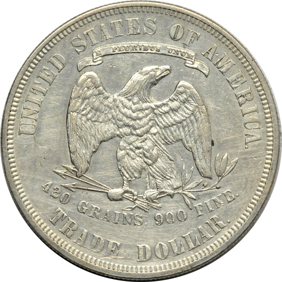 1875-S Trade, and two 1877, as described