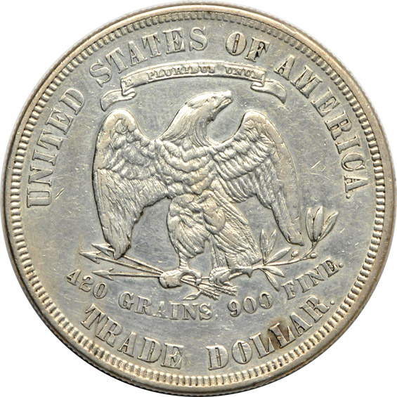 1875-S Trade, and two 1877, as described