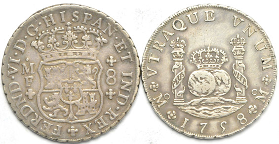 Mexico - Five Pillar type 8 Reales