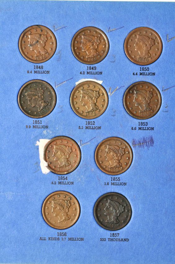 Large cent collection 1826 through 1857