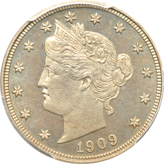 1883 Shield nickel PR-64, and a 1909 Liberty nickel PR-65, both PCGS CAC