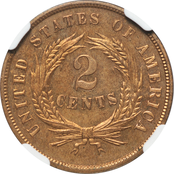1865 NGC PR-64+RB CAC