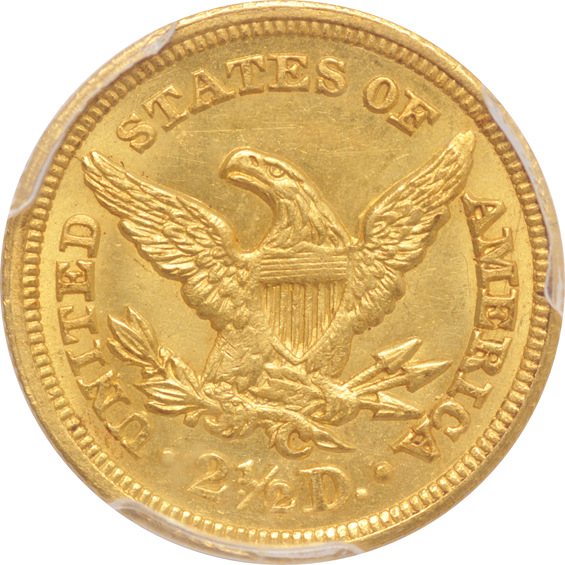 1847-C PCGS Genuine, UNC details/scratch