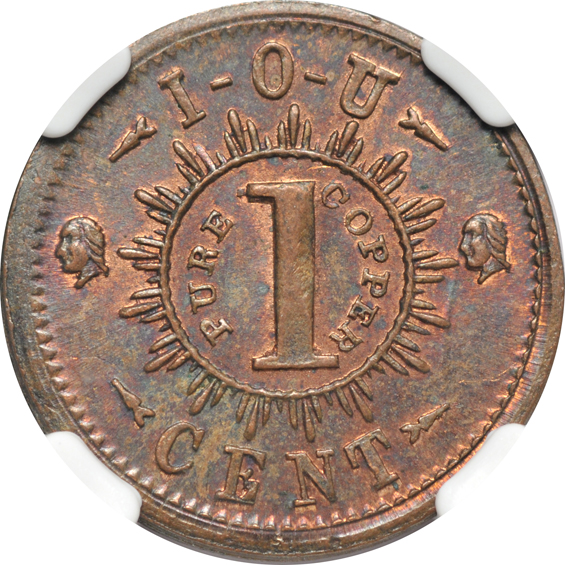 Four Patriotic Civil War tokens