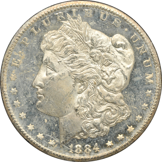 1884-CC GSA NGC MS-62 DPL, and an 1884-CC NGC MS-63 DPL