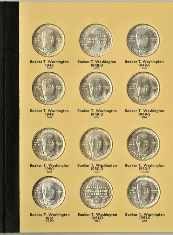 Partial Silver Commemorative half-dollar set in a Library of Coins volume 31 album