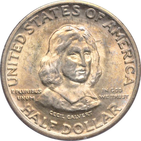 Five silver commemorative half-dollars, all PCGS MS-63 (rattler)