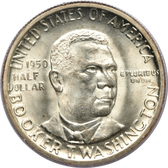 Two 1950 Washington, Booker T. sets, all PCGS MS-64 (rattler)