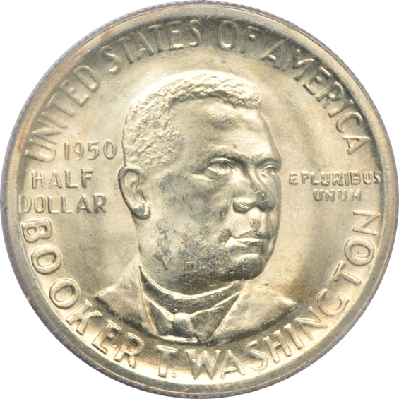 Two 1950 Washington, Booker T. sets, all PCGS MS-64 (rattler)