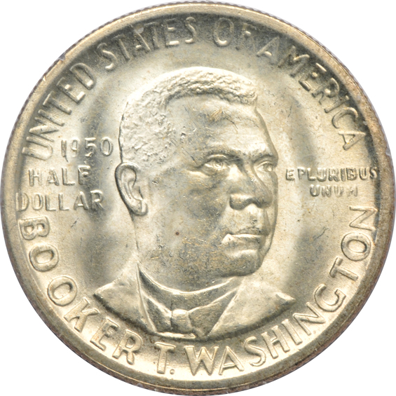 Two 1950 Washington, Booker T. sets, all PCGS MS-64 (rattler)