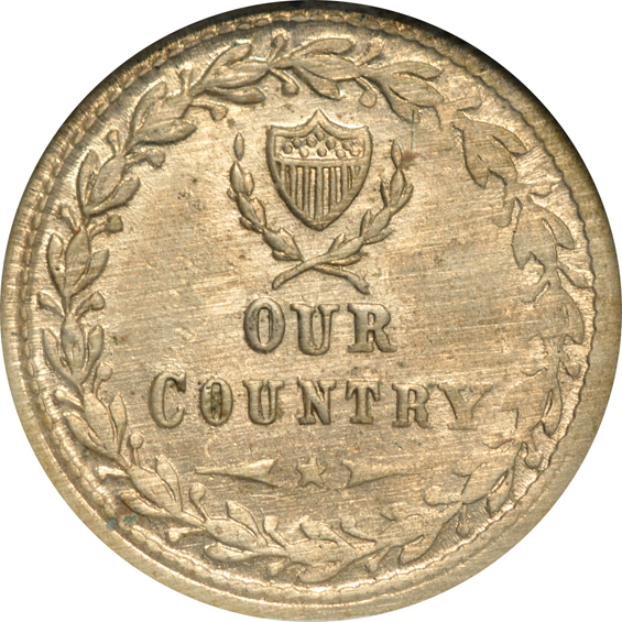 Four Uncirculated Civil War tokens certified by NGC