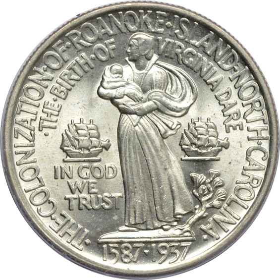 1937 Roanoke and a 1936 Wisconsin, both PCGS MS-64 (rattler)