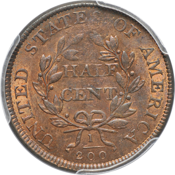 1806 Large 6 - Stems PCGS MS-63RB