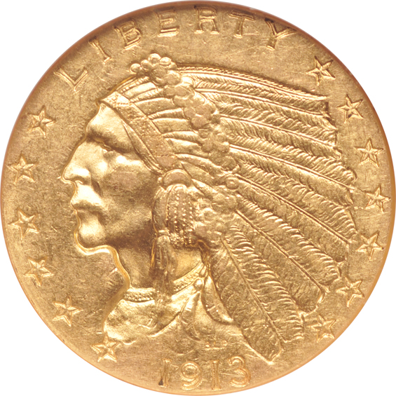 1913 NGC MS-61, 1914-D PCGS MS-62, and a 1915 NGC MS-62
