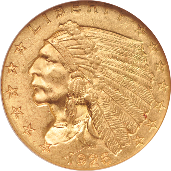 Four Indian Head quarter-eagles, all NGC MS-62