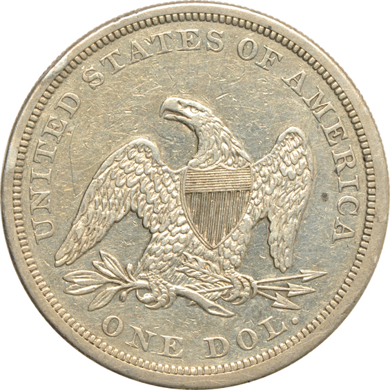 Four silver type coins, as described