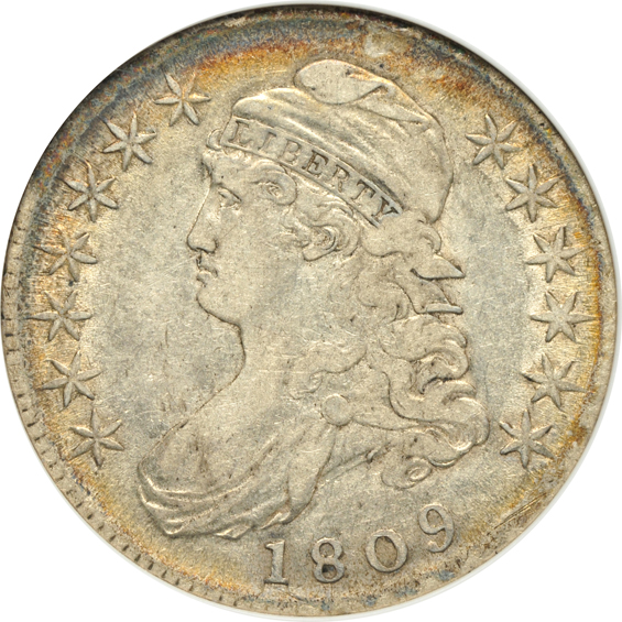 Eight certified silver type coins