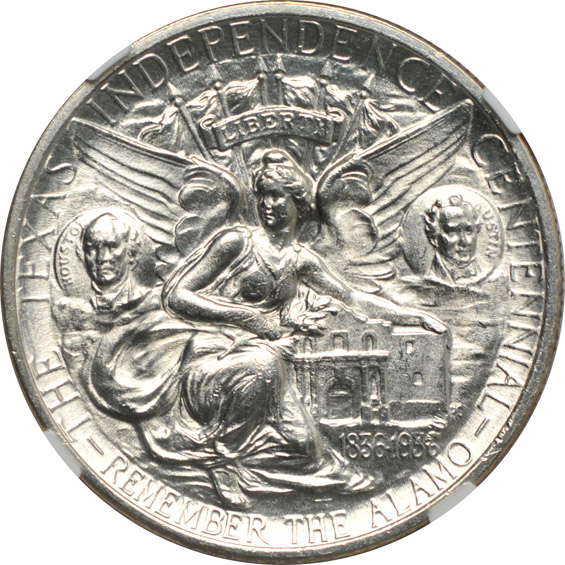 1925-S California AU details/cleaned, 1934 Texas UNC details/cleaned, and a 1936 Delaware UNC details/cleaned, all NGC