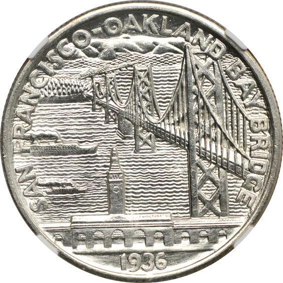 1921 Alabama, 1936-S Bay Bridge, and a 1936 Lynchburg, all UNC details/cleaned