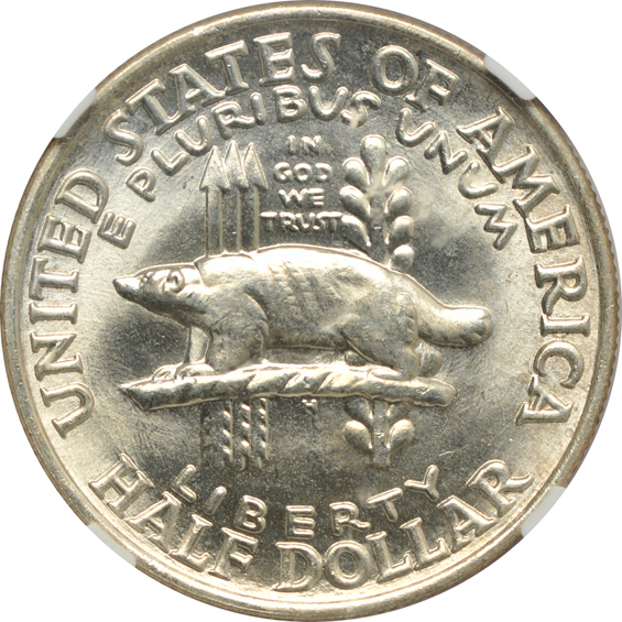 1935-S San Diego, and a 1936 Wisconsin, both NGC MS-66 CAC