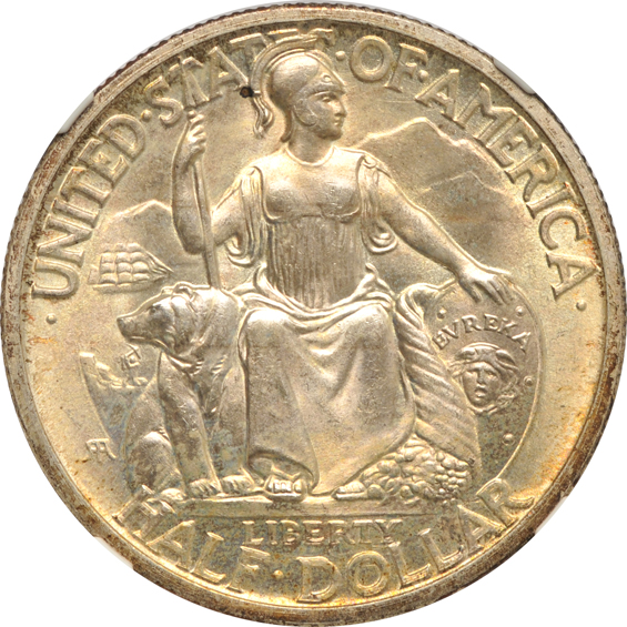 1935-S San Diego, and a 1936 Wisconsin, both NGC MS-66 CAC