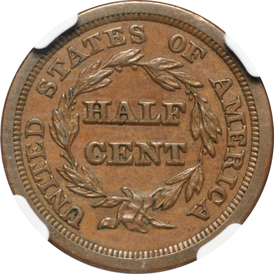 1804 Plain 4 - No Stems VF-30, and an 1849 Large Date C-1 AU-58 BN, both NGC