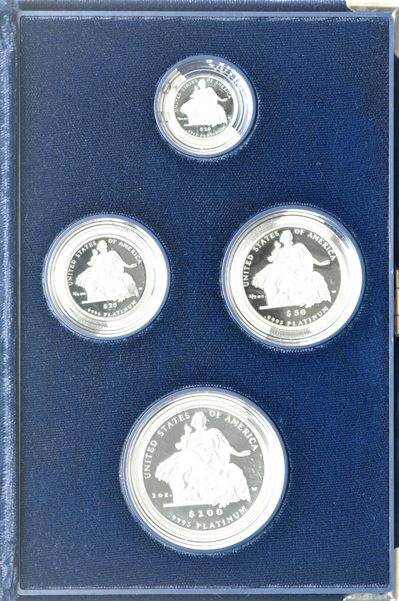 2004 Proof Platinum American Eagle four-coin set