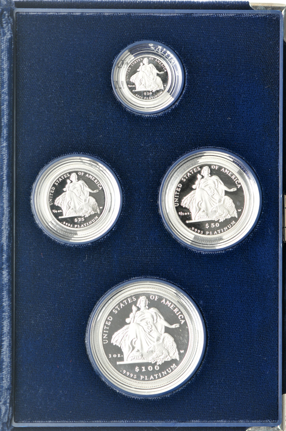 2004 Proof Platinum American Eagle four-coin set