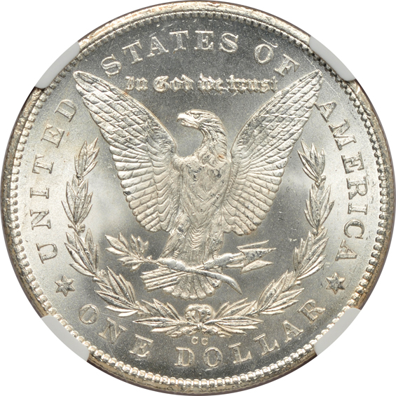 1878 8TF PCGS MS-62, 1878 7TF Reverse of 78 NGC MS-63+, and an 1878-CC NGC MS-63, all CAC