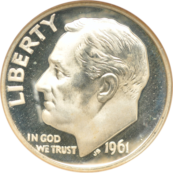 Thirty-one certified Proof Roosevelt dimes
