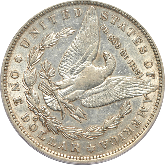 Forty-Five Degree Rotated Reverse Mint Error - 1889-O PCGS AU-50