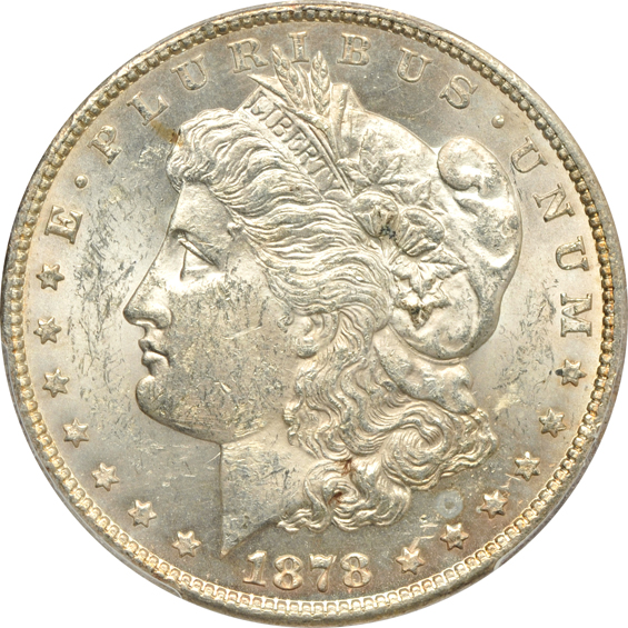 1878 7/8TF Weak MS-62, and an 1878-CC MS-61, both PCGS